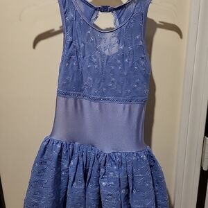 Danshuz Girls Laceback Dance Dress Blue